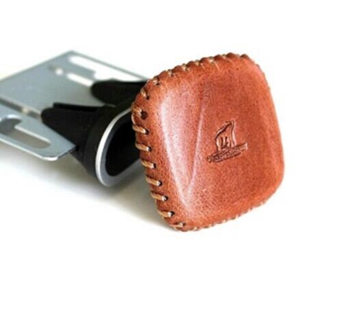 Genuine Natural Leather Magnetic Phone Car Mount Handmade Strong Car Davis Tan davidov art