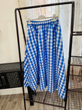 Gingham A-Line Midi Skirt