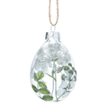 Glass Egg 8cm - Spring Hedgerow
