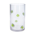 Glass Embossed Leaves Tube Vase
