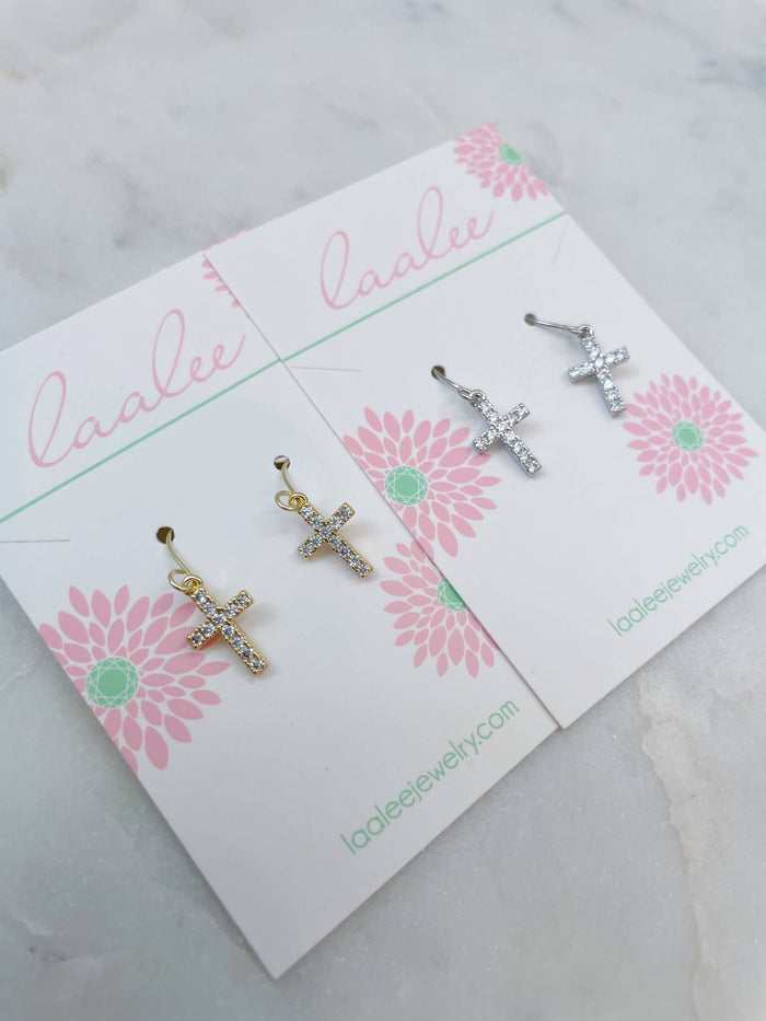 Gold/Silver Cross Earrings