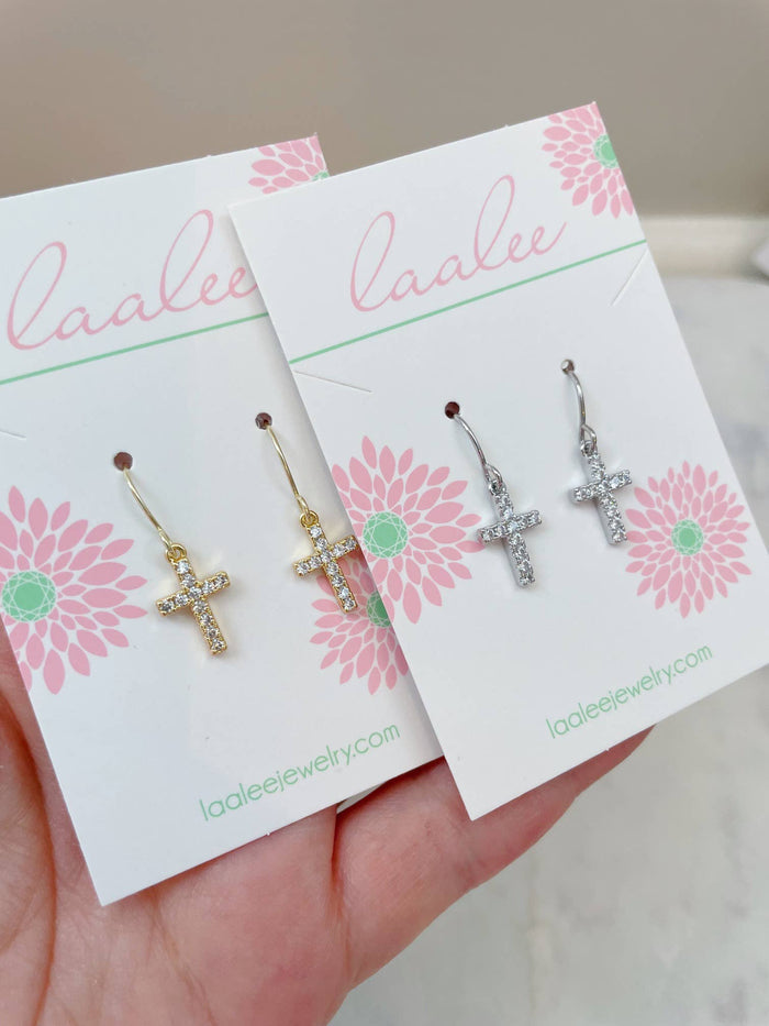 Gold/Silver Cross Earrings