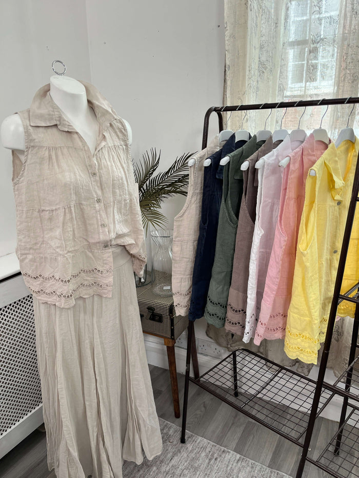 Gracie Broderie Anglaise Shirt Vest