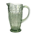 Green Pressed Glass Pitcher Jug