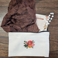 Hand embroidered pouch