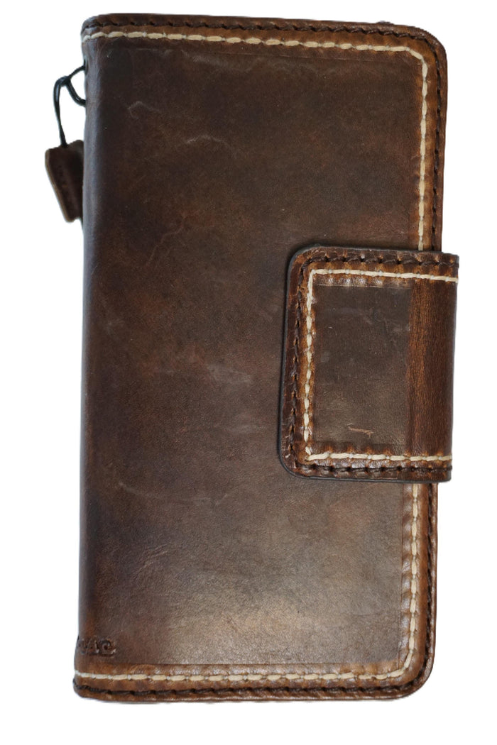 Hand Sewn Genuine Leather iPhone Wallet Case with Card Slots