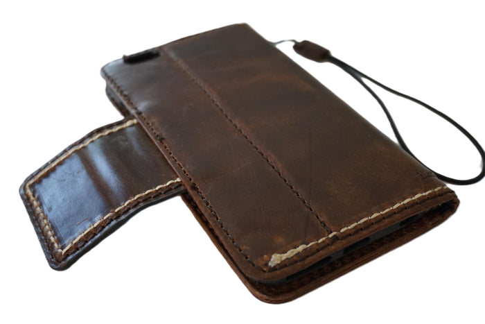 Hand Sewn Genuine Leather iPhone Wallet Case with Card Slots