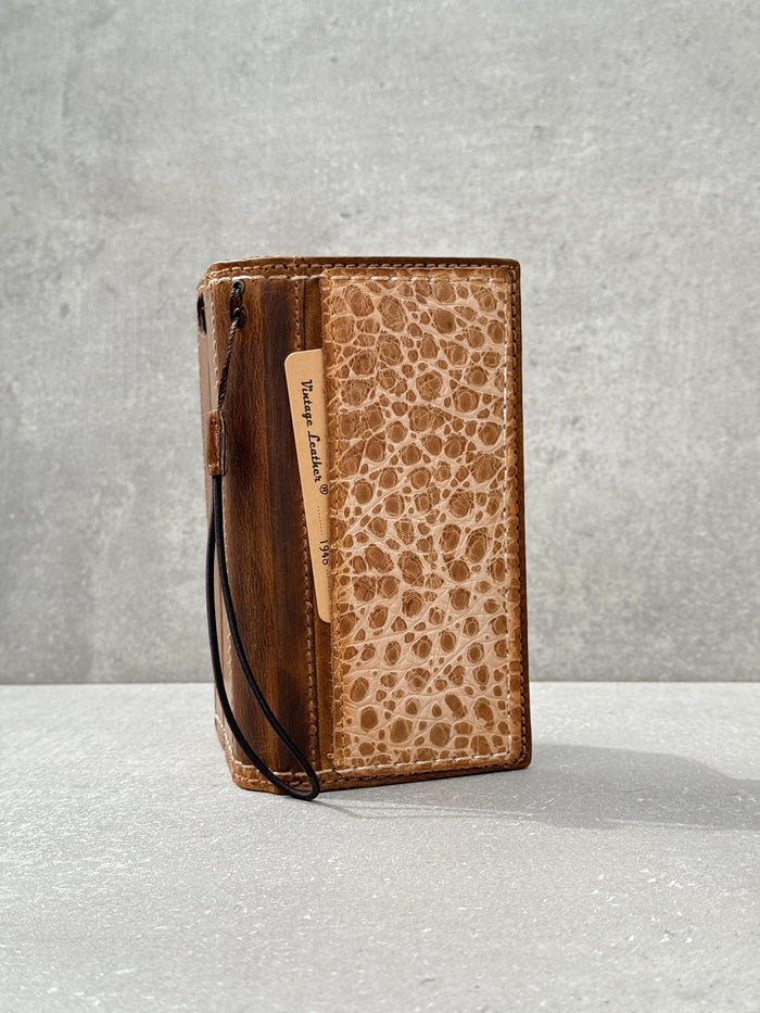 Hand Sewn Leather iPhone Wallet Case: Card Slots Cover