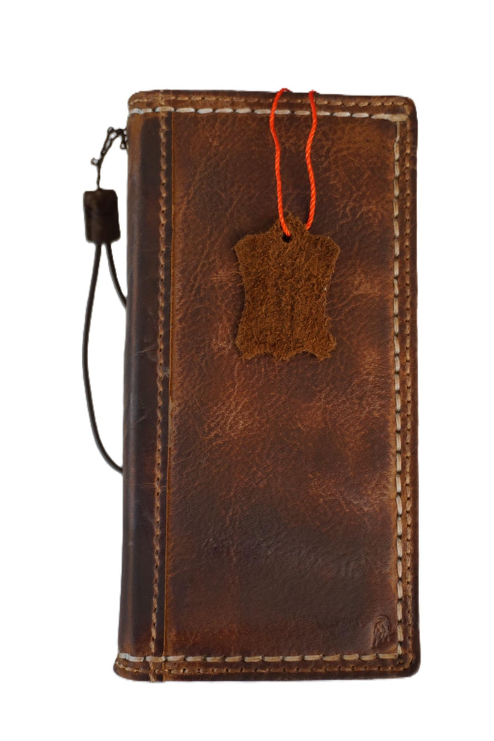 Hand Sewn Leather iPhone Wallet Case: Card Slots Cover