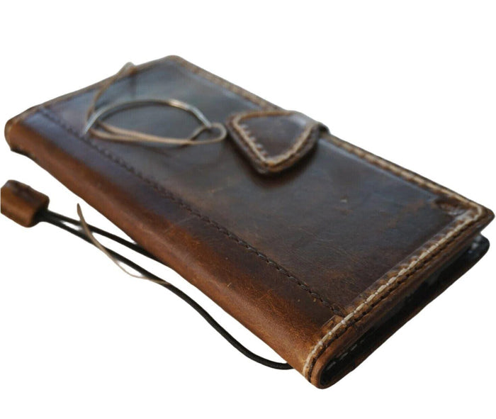 Hand Sewn Leather iPhone Wallet Case: Card Slots Cover