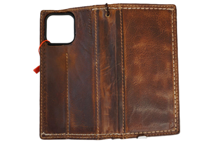 Hand Sewn Leather iPhone Wallet Case: Card Slots Cover