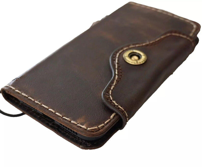 Hand Sewn Leather iPhone Wallet Case with Card Slots