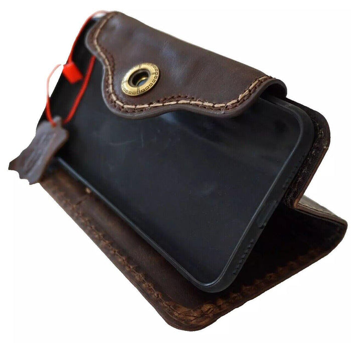 Hand Sewn Leather iPhone Wallet Case with Card Slots