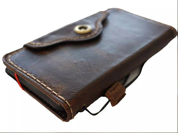 Hand Sewn Leather iPhone Wallet Case with Card Slots