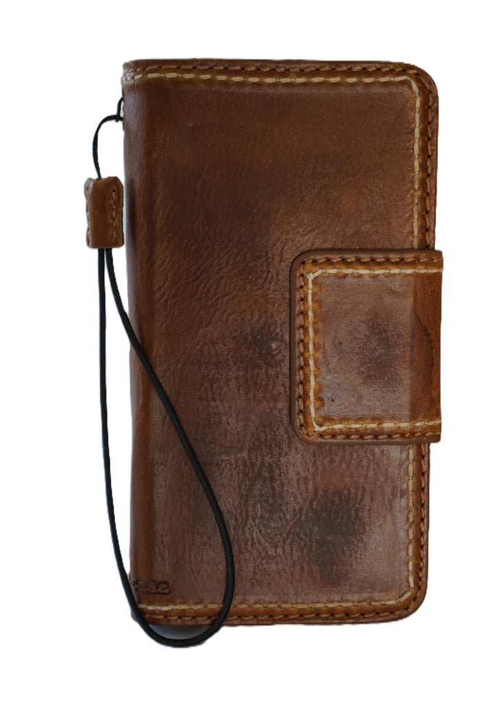 Hand Sewn Leather iPhone Wallet Case with Card Slots