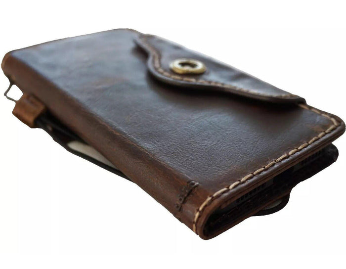 Hand Sewn Leather iPhone Wallet Case with Card Slots