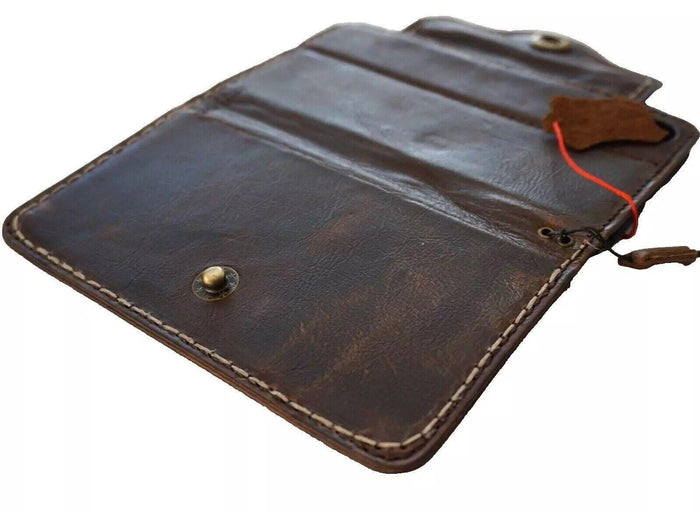 Hand Sewn Leather iPhone Wallet Case with Card Slots
