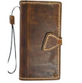 Hand Sewn Leather Wallet Case: Galaxy S22/S23/S24 Ultra, Note, A53/A55