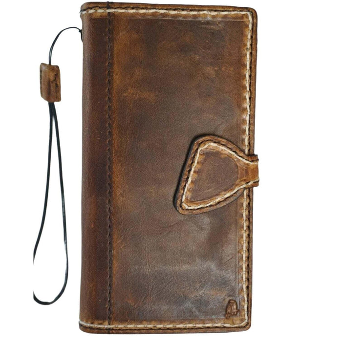 Hand Sewn Leather Wallet Case: Galaxy S22/S23/S24 Ultra, Note, A53/A55