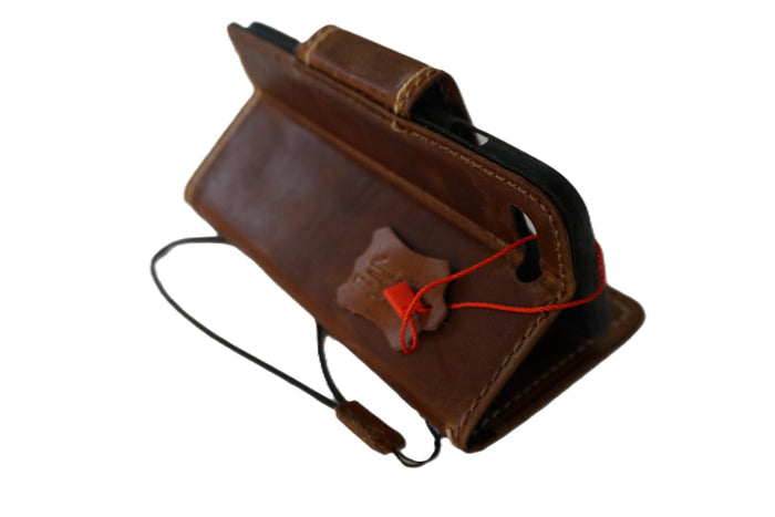 Hand Sewn Leather Wallet Case: Galaxy S22/S23/S24 Ultra, Note, A53/A55