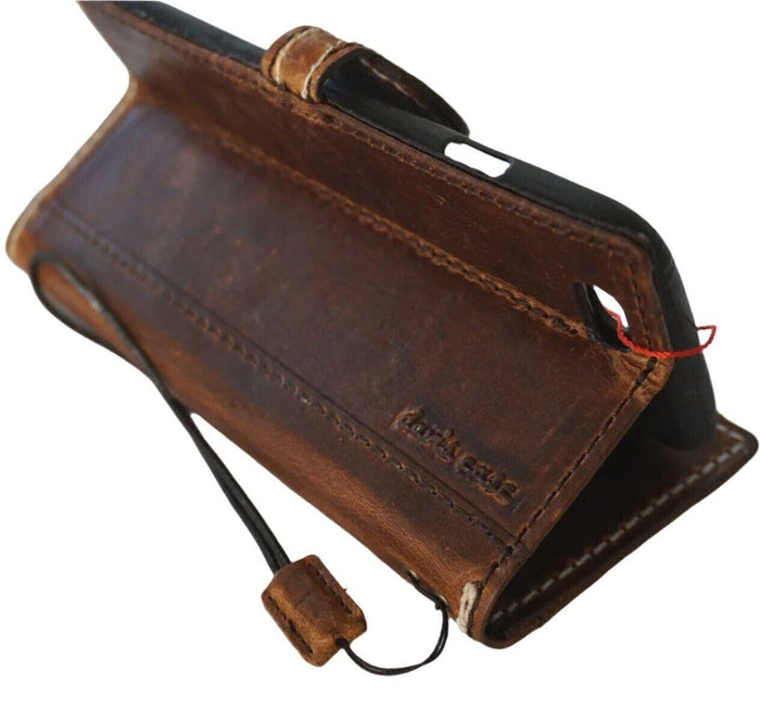 Hand Sewn Leather Wallet Case: Galaxy S22/S23/S24 Ultra, Note, A53/A55