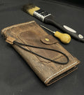 Hand-Stitched Leather Wallet Case for Google Pixel - Retro Design