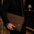 Handcrafted Brown Leather Laptop Bag, Unisex Work Satchel, Everyday Companion