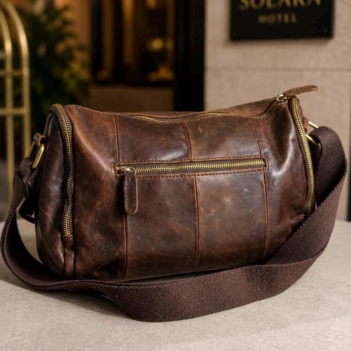 Handcrafted Brown Leather Laptop Bag, Unisex Work Satchel, Everyday Companion