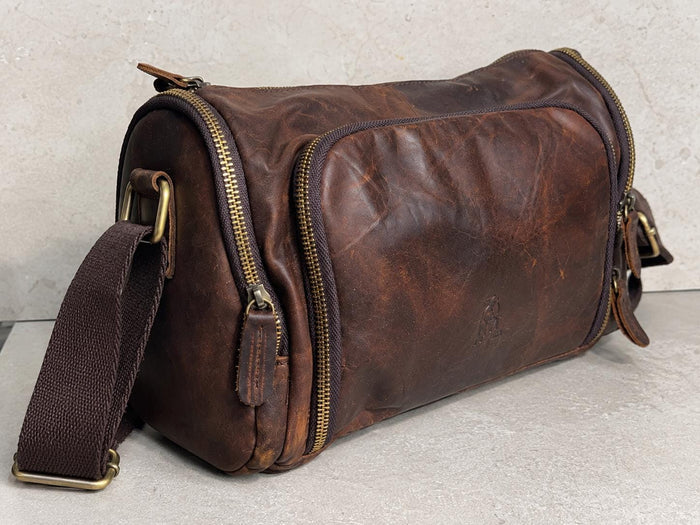 Handcrafted Brown Leather Laptop Bag, Unisex Work Satchel, Everyday Companion