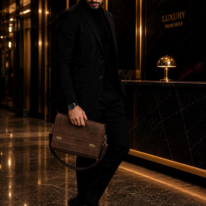 Handcrafted Brown Leather Laptop Bag, Unisex Work Satchel, Everyday Companion