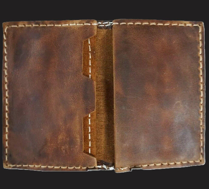Handmade Embossed Leather Passport Cover: Vintage Retro Style