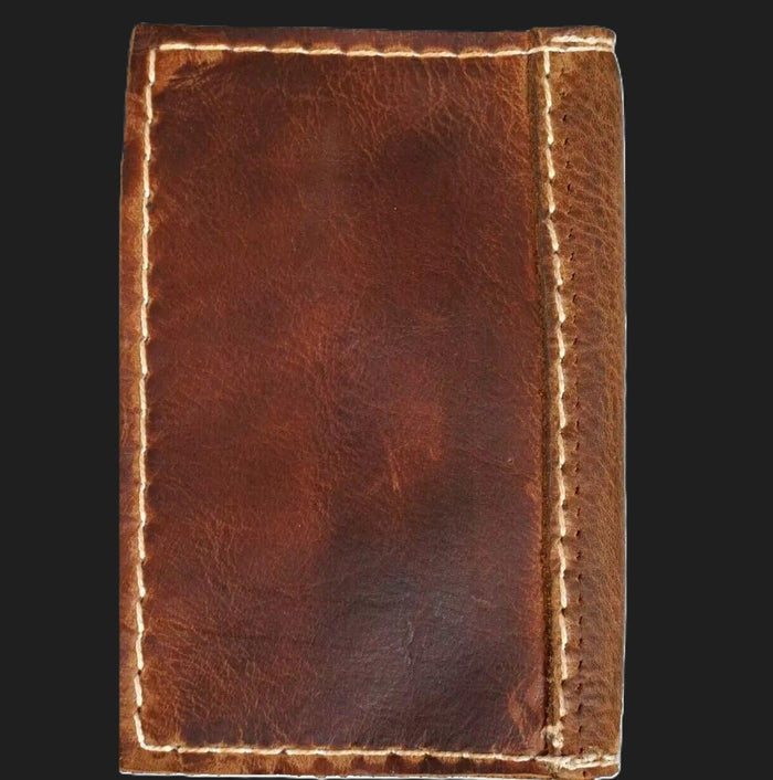 Handmade Embossed Leather Passport Cover: Vintage Retro Style