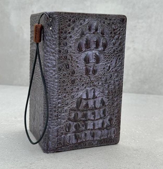 Handmade Genuine Leather iPhone Wallet Case: Removable Card Slots