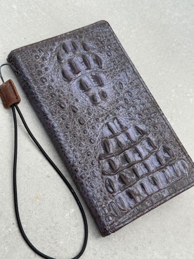 Handmade Genuine Leather iPhone Wallet Case: Removable Card Slots