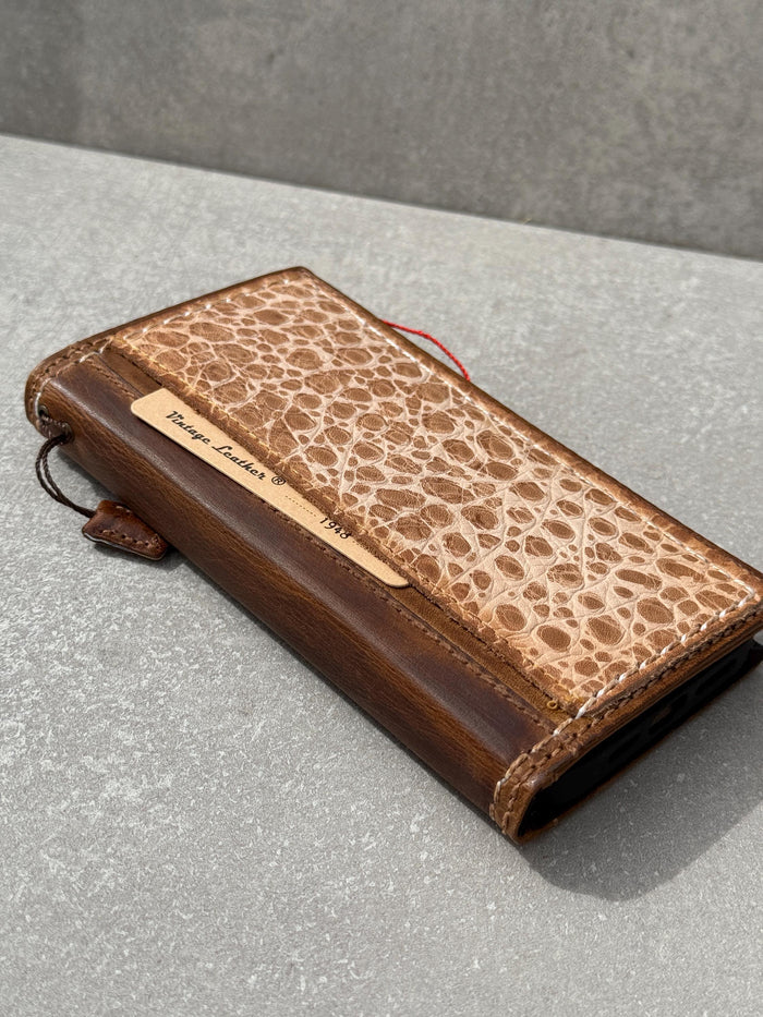 Handmade Genuine Leather Wallet Case: Samsung Galaxy, Card Slots