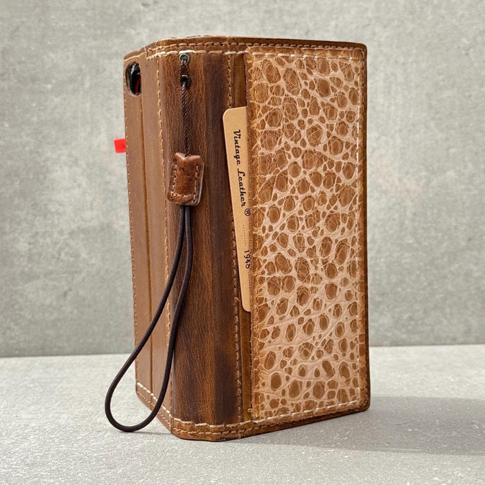 Handmade Genuine Leather Wallet Case: Samsung Galaxy, Card Slots