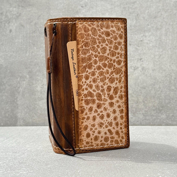 Handmade Genuine Leather Wallet Case: Samsung Galaxy, Card Slots
