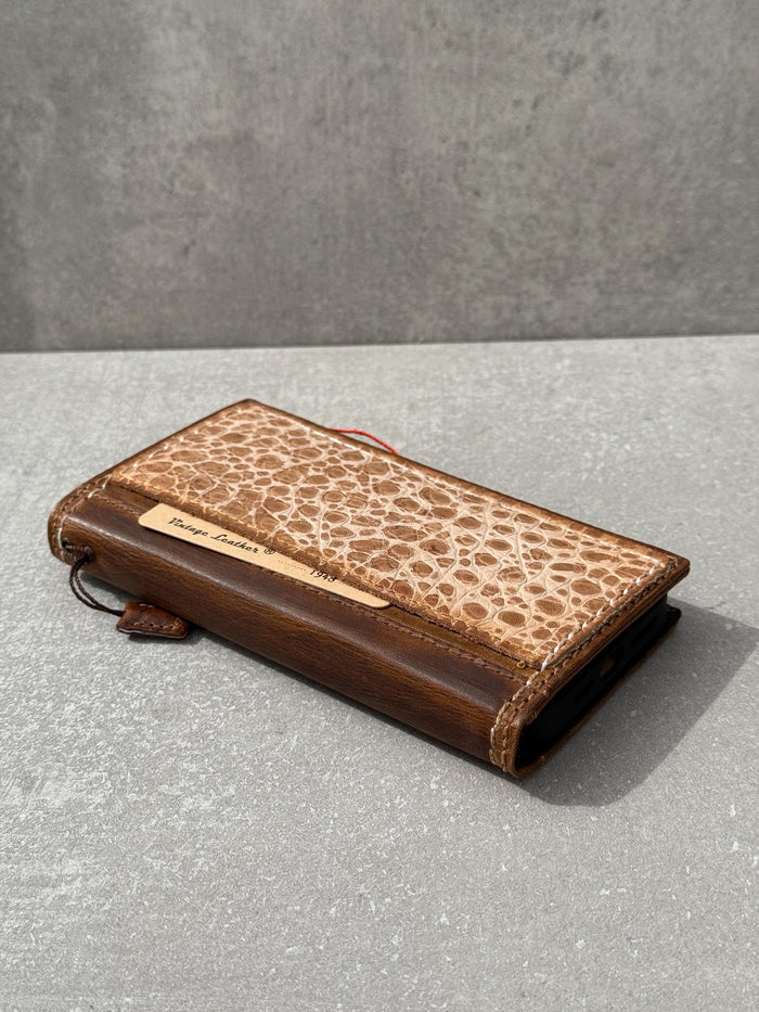 Handmade Genuine Leather Wallet Case: Samsung Galaxy, Card Slots
