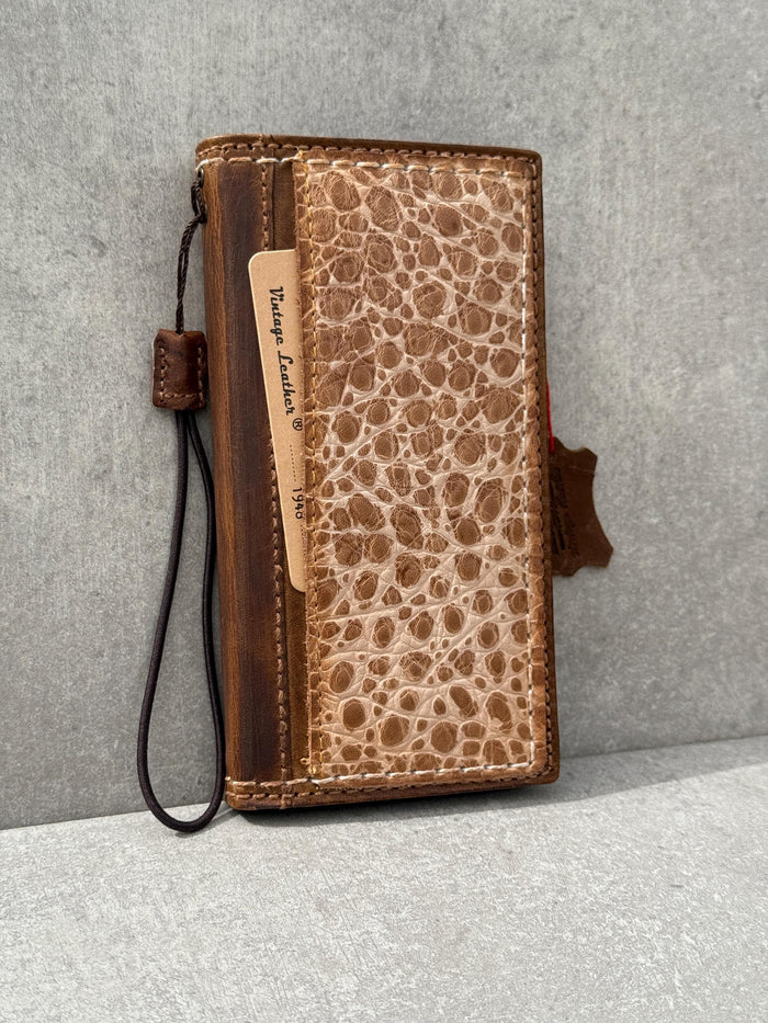 Handmade Genuine Leather Wallet Case: Samsung Galaxy, Card Slots