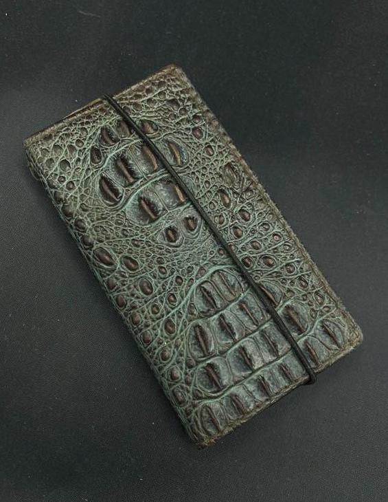 Handmade Green Leather Wallet Case for OnePlus 12 12R