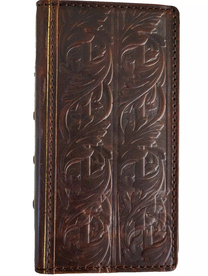 Handmade Leather Art Wallet Case for Galaxy: Book Bible Style Cover