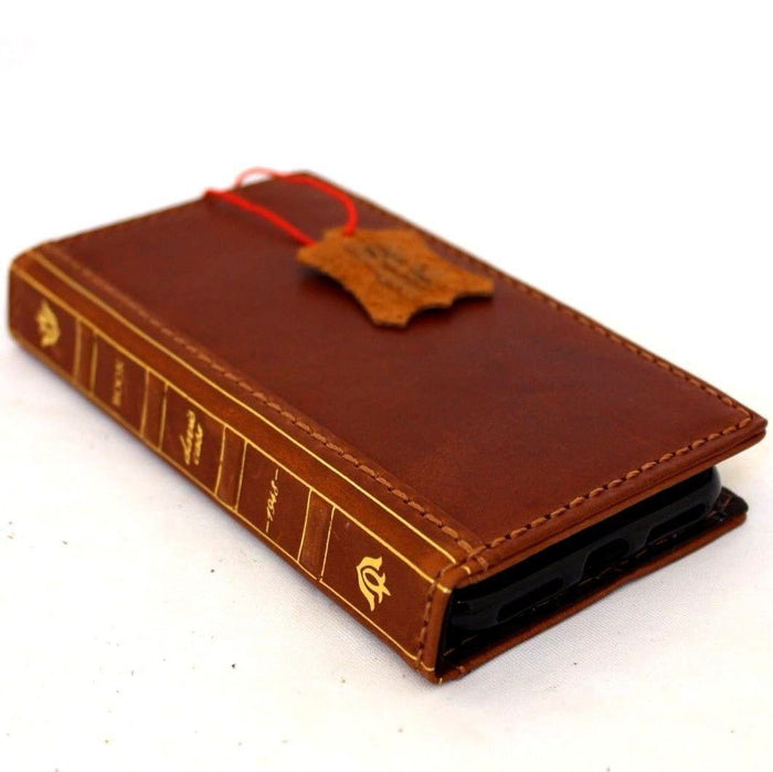 Handmade Leather Book iPhone Case: Vintage Style Cover