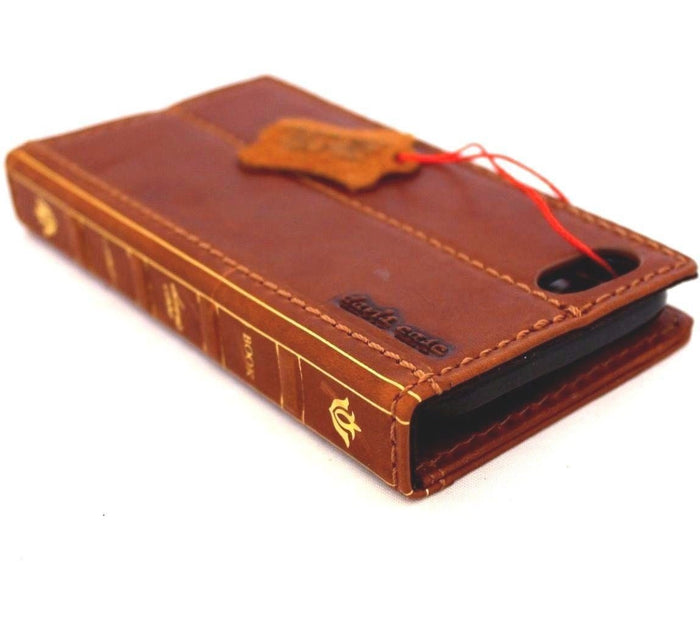 Handmade Leather Book iPhone Case: Vintage Style Cover