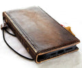 Handmade Leather Book Wallet Case for Galaxy S20 S21 S22 S23 S24 Ultra