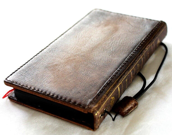 Handmade Leather Book Wallet Case for Galaxy S20 S21 S22 S23 S24 Ultra