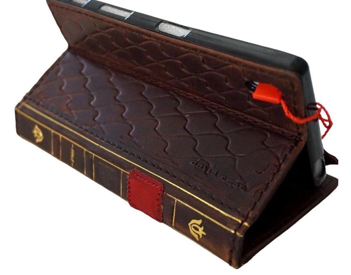 Handmade Leather Book Wallet Case for Galaxy S21 S22 S23 S24 S25 Ultra