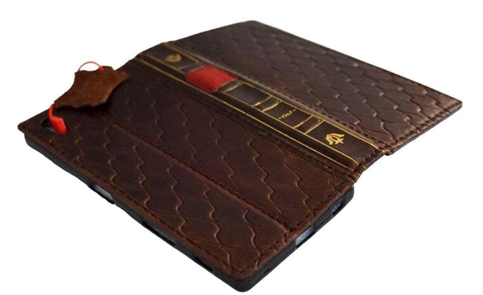 Handmade Leather Book Wallet Case for Galaxy S21 S22 S23 S24 S25 Ultra
