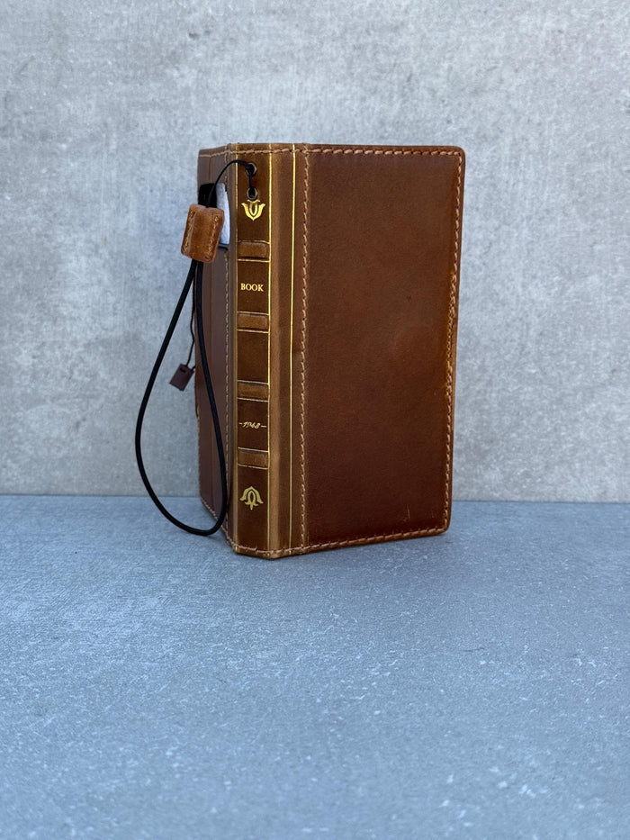Handmade Leather Book Wallet Case for Galaxy S21 S22 S23 S24 S25 Ultra