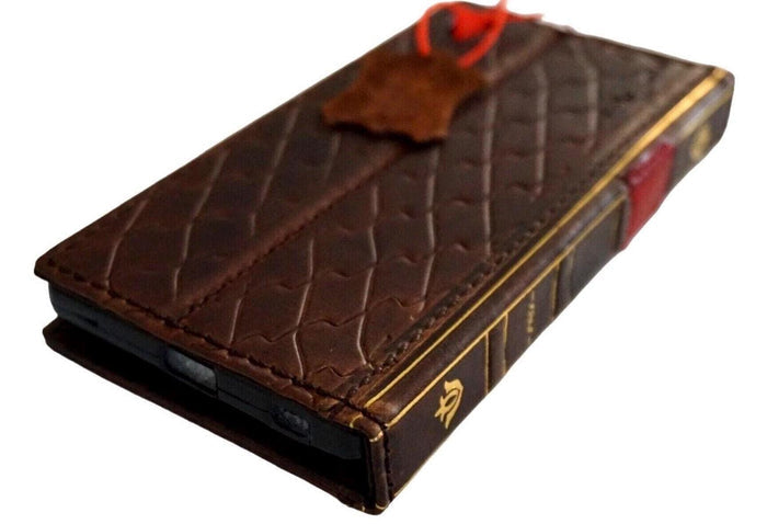 Handmade Leather Book Wallet Case for Galaxy S21 S22 S23 S24 S25 Ultra