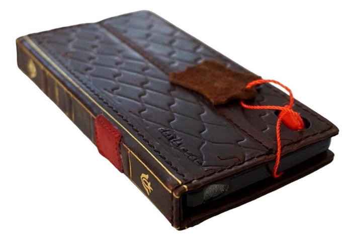 Handmade Leather Book Wallet Case for Galaxy S21 S22 S23 S24 S25 Ultra